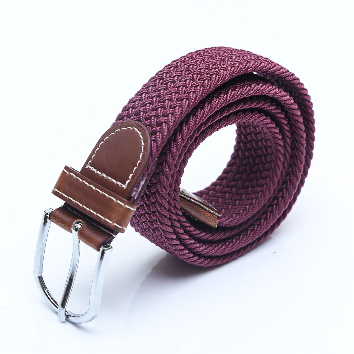 Maroon Nylon Men Belt-011